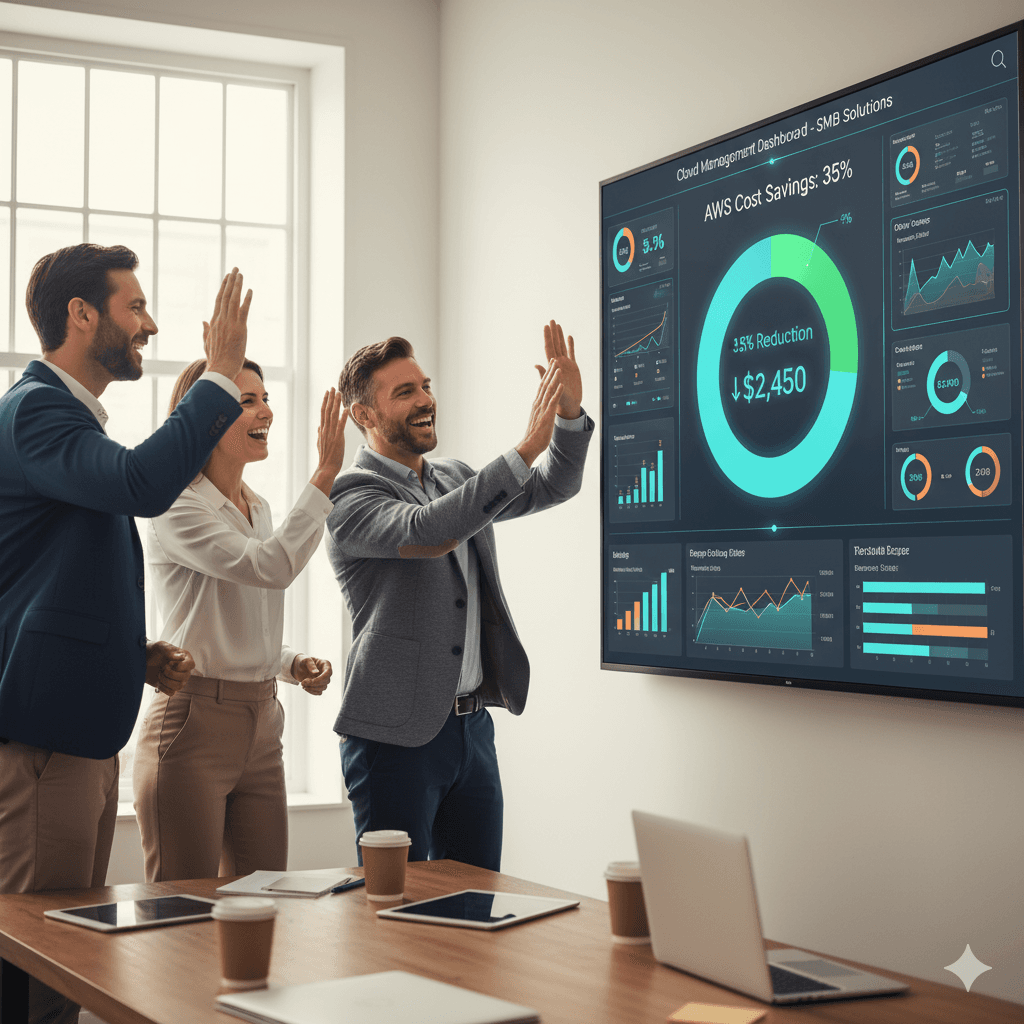 CoreFinOps visualization of FinOps for SMBs automation with compliance evidence